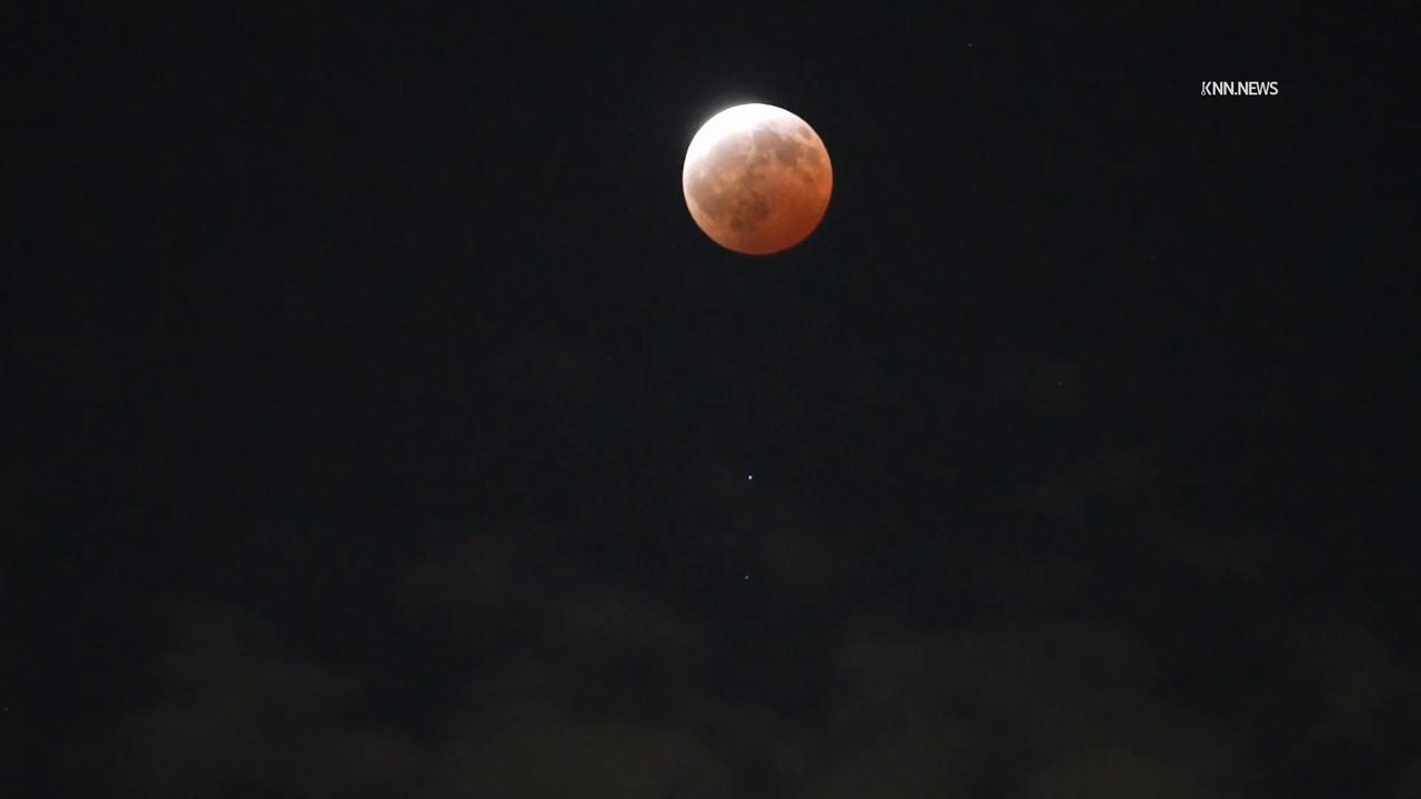 Video thumbnail for US, Los Angeles: Encino Partial Lunar Eclipse To Color Sturgeon Moon.
