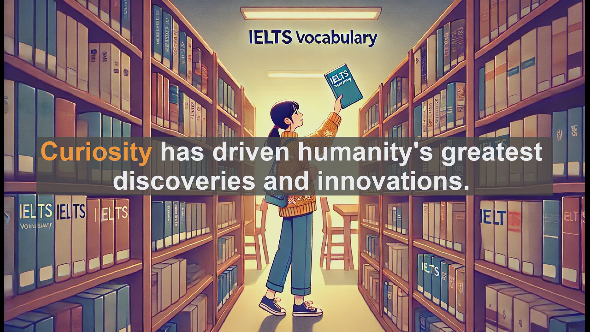 'Video thumbnail for 5000 Must Know IELTS 8.0 Vocabulary - How 'Curiosity' Can Boost Your IELTS Score'