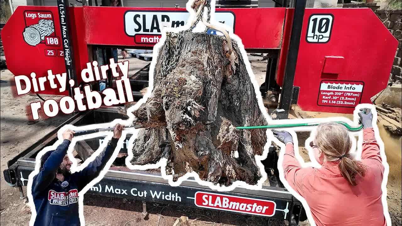 Video thumbnail for matthew cremona: tackling a giant rootball for the first time: sawing, slabs, and woodworking