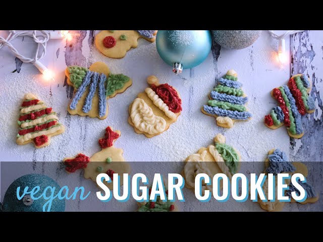 Video thumbnail for Vegan Christmas Sugar Cookies with Buttery Icing