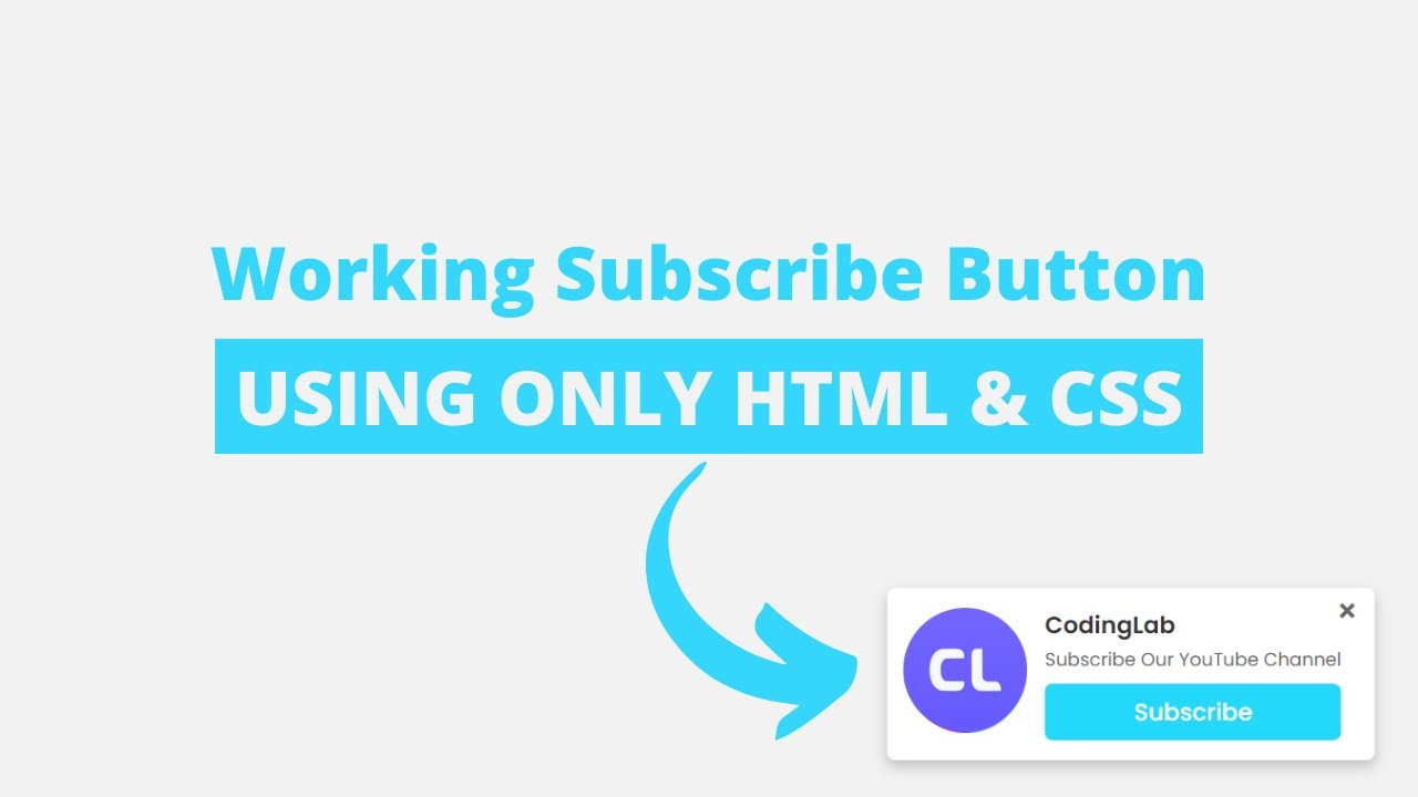 'Video thumbnail for Working Subscribe Button using only HTML & CSS _ Web Push Toast Notification'