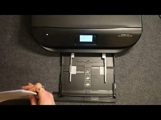 Video thumbnail for How to load paper in HP Envy 4523 / How to load 14, 15 and envelop paper in HP Envy 4523