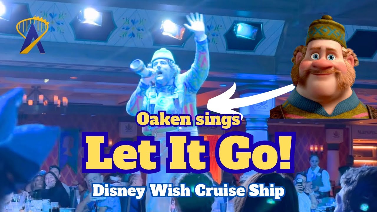 Video thumbnail for Oaken Sings "Let It Go" on the Disney Wish!