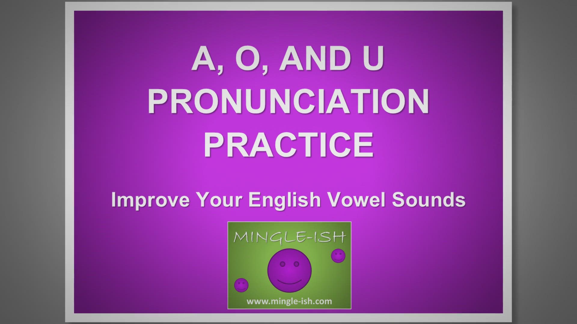 'Video thumbnail for A, O, and U Pronunciation Practice: Improve Your English Vowel Sounds'