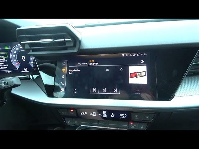 Video thumbnail for How to Manage Radio Panel in the Center of Audi A3 8Y ( 2020 - now ) - Manage Media Knob