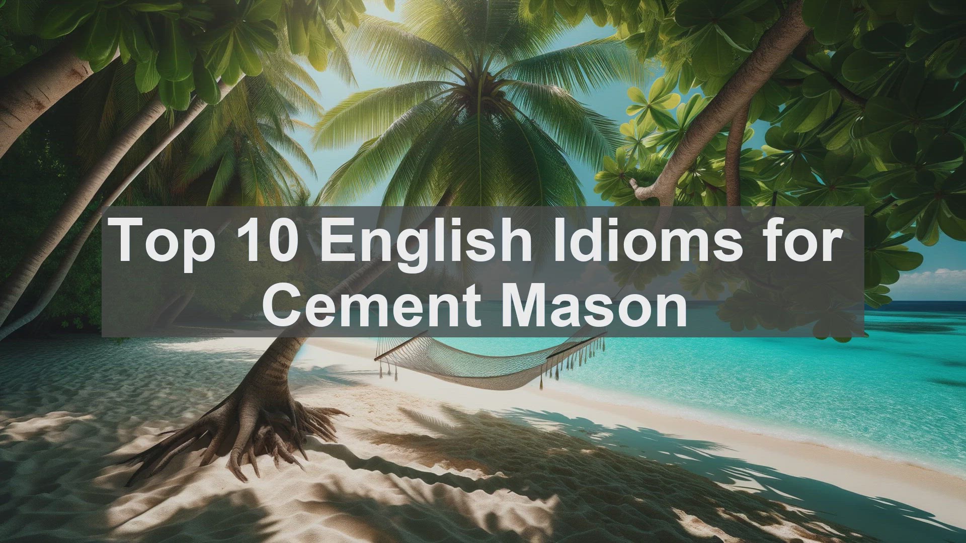 'Video thumbnail for Top 10 English Idioms for Cement Mason'