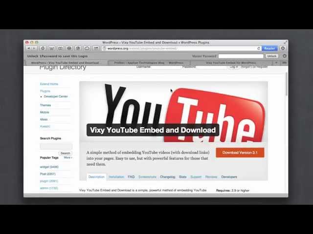 Video thumbnail for How to Use Vixy YouTube Embed and Download for your wordpress site