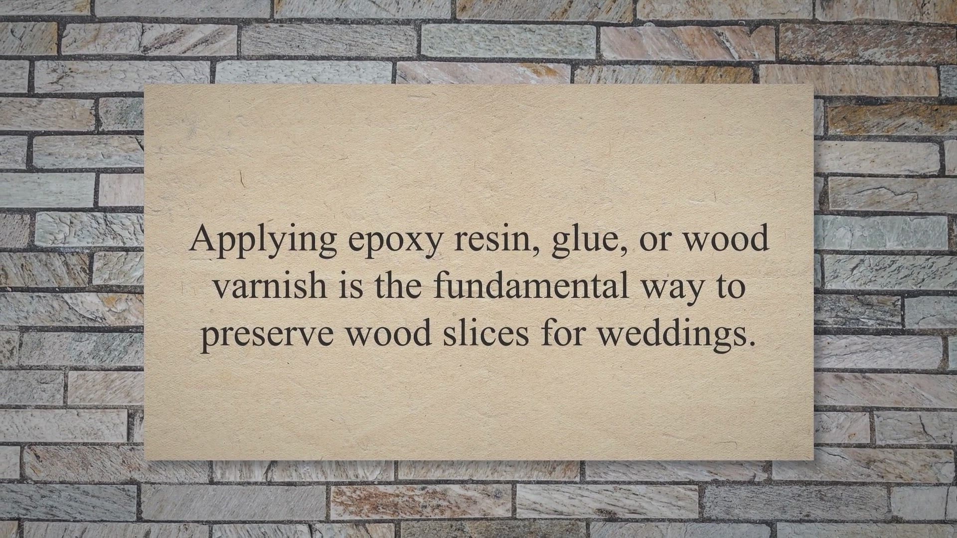 'Video thumbnail for How To Preserve Wood Slices For Wedding ?'