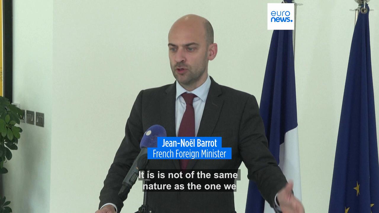 Video thumbnail for US Hormuz coalition 'not in competition' with France-UK proposal, FM says