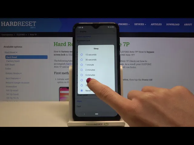 Video thumbnail for How to Turn On Screen Timeout on ULEFONE Note 7P– Set Up Timeout