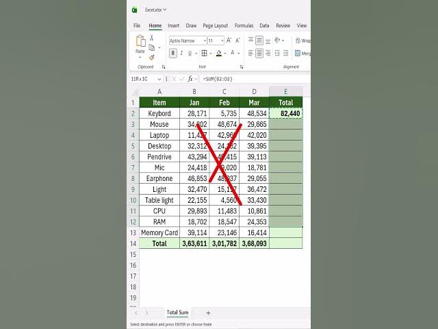 Video thumbnail for Amazing Excel Hack — Must‑Know for Productivity #excel #excelforbeginners #exceltips #excelshortcuts