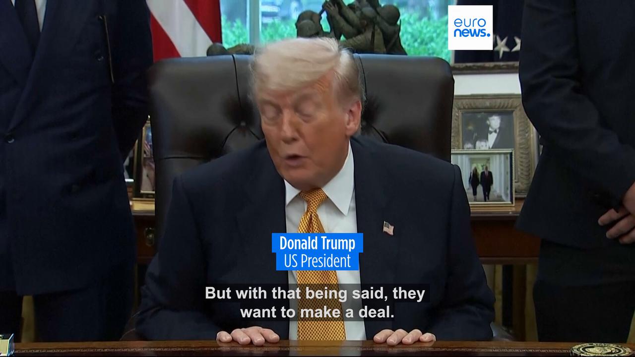 Video thumbnail for Iran reviewing US proposal on deal to end war as Trump ramps up pressure