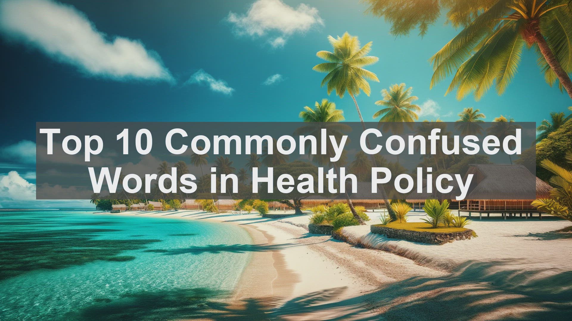 'Video thumbnail for Top 10 Commonly Confused Words in Health Policy'