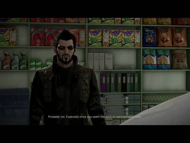 Video thumbnail for Deus Ex: Mankind Divided - Lekarna (Pharmacy) Vender Introduction Dialogue Tree (Buy 5 Hypostims)