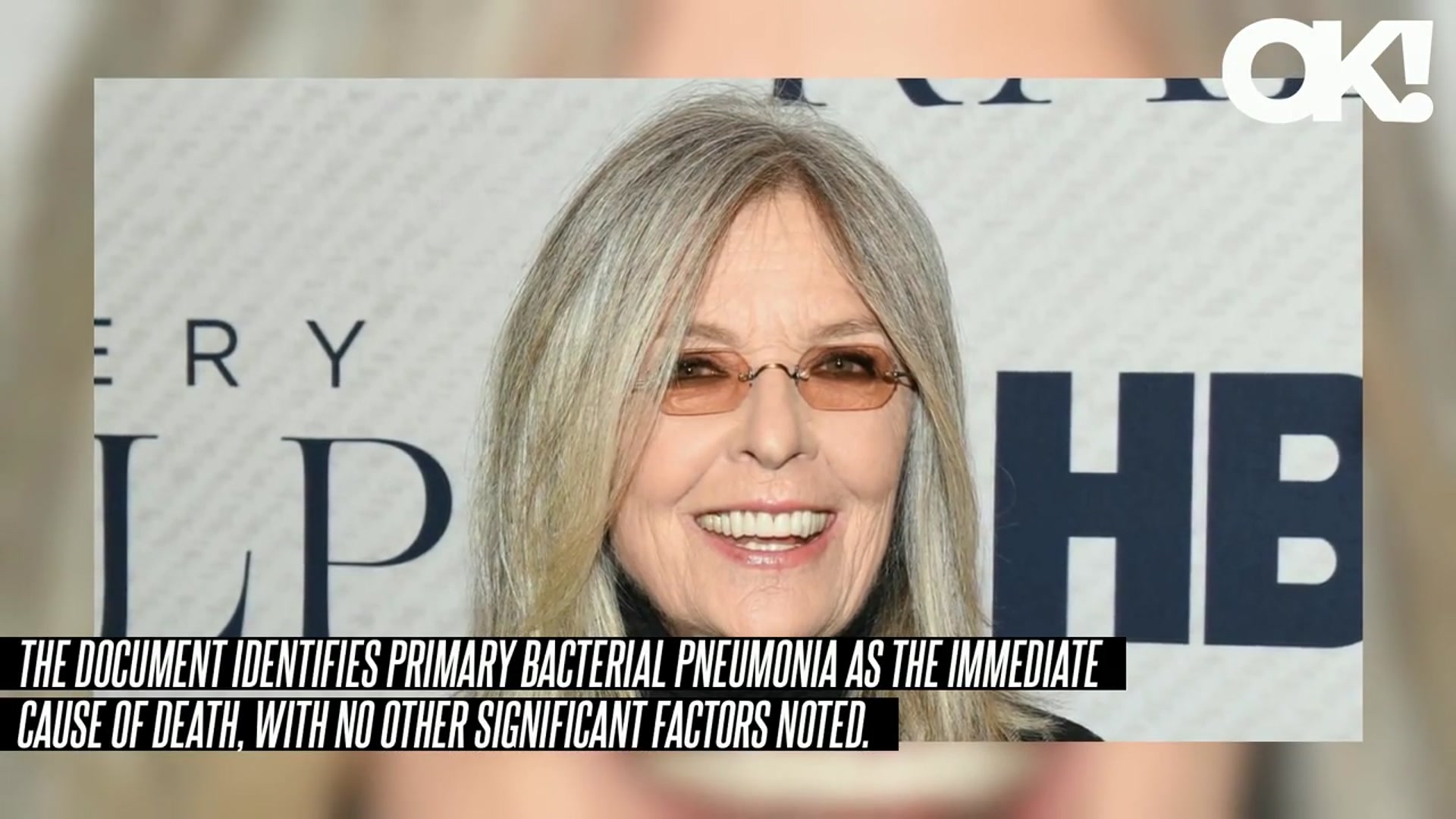 'Video thumbnail for Diane Keaton Died Within Days After Bacterial Pneumonia Infection: 'She Declined Very Suddenly''