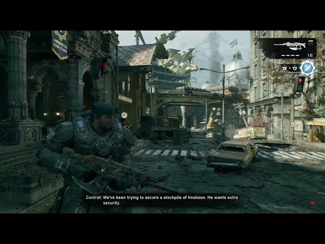 Video thumbnail for Gears of War: E-Day - Act 2 Chapter 2: Mags & Lucas Banter: Major Burger Box Location - Supply Cache