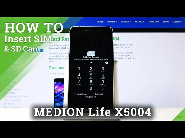 Video thumbnail for How to Insert SIM & SD in MEDION Life X5004 – Nano SIM Card Installation