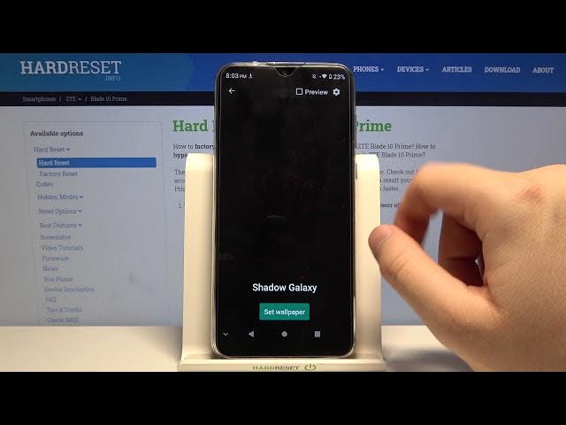 Video thumbnail for How to Install Shadow Galaxy Animated Wallpaper on ZTE Blade 10 Prime