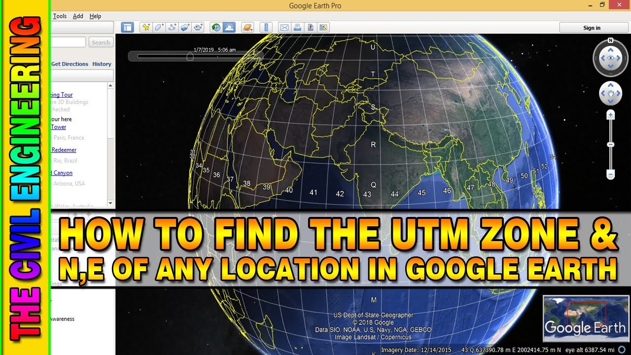 Video thumbnail for How to Check Zone and Northing Easting in Google Earth | UTM Zone Grid | in Urdu/Hindi