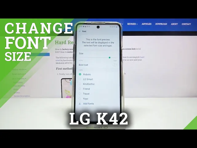 Video thumbnail for How to Change Font Size on LG K42 – Text Size Settings