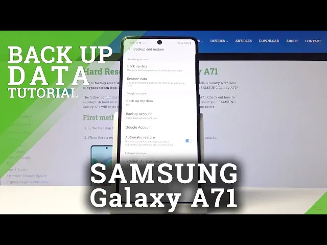 Video thumbnail for How to Activate Google Backup on Samsung Galaxy A71 – Backup Your Files