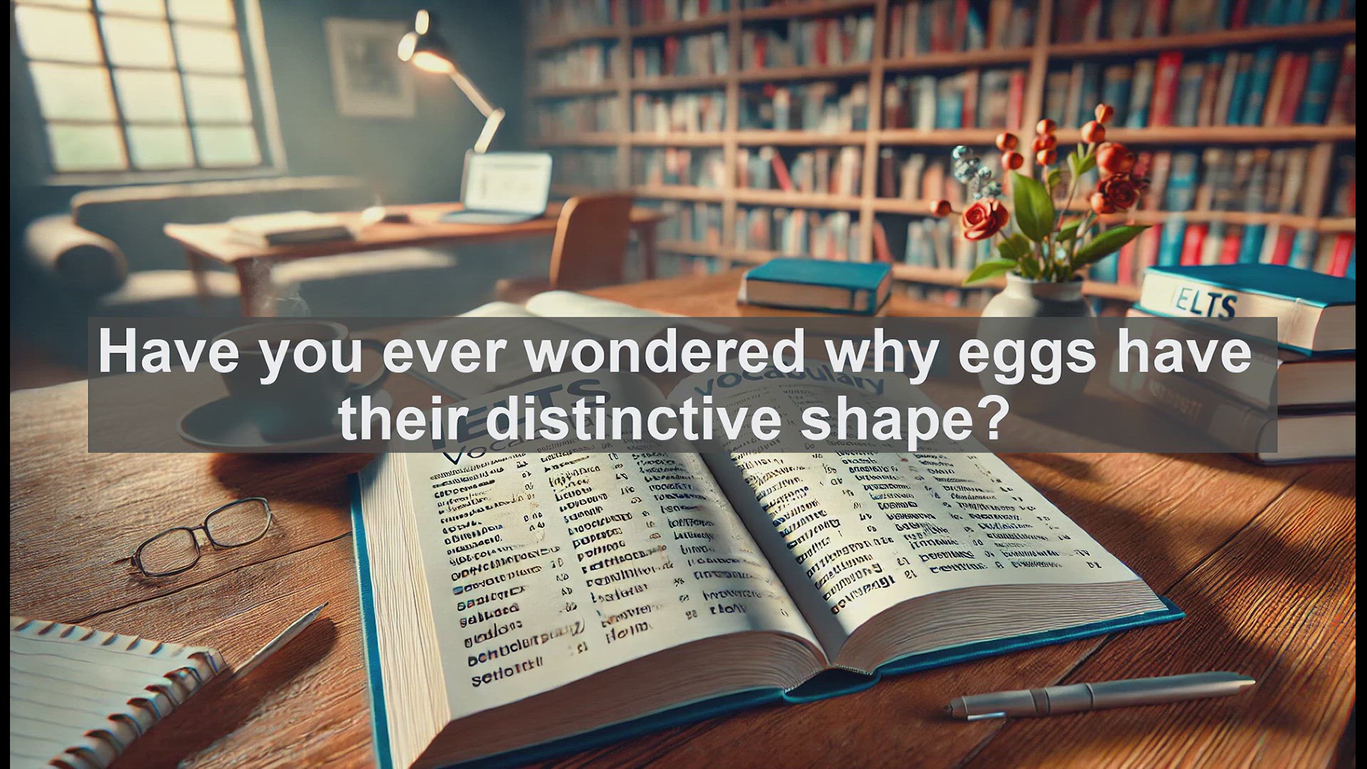 'Video thumbnail for 2000 Must Know IELTS 9.0 Vocabulary - Ovoid: The Egg-Shaped Word for IELTS Success'