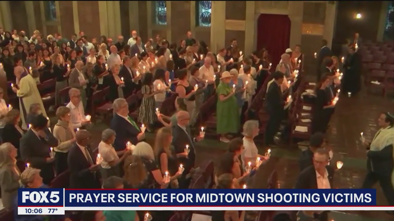 Video thumbnail for Prayer service for Manhattan Midtown mass shooting victims