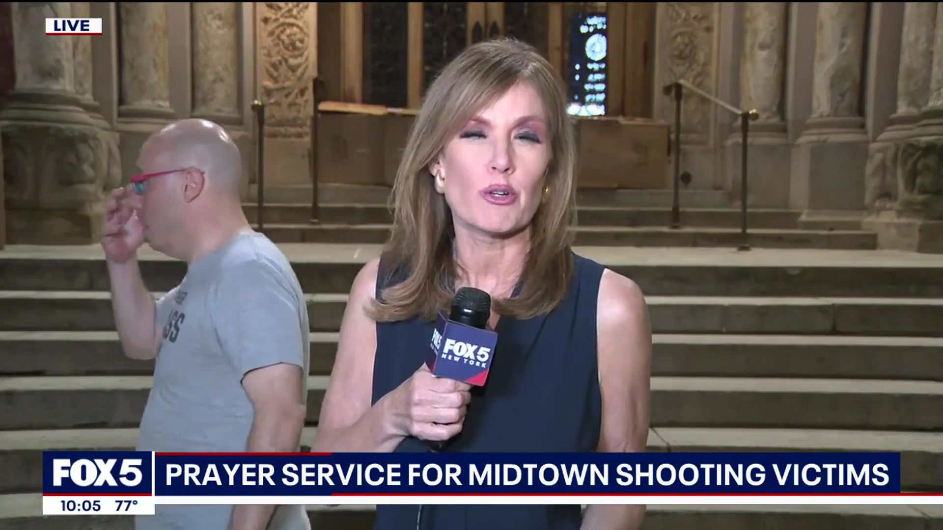 'Video thumbnail for Prayer service for Manhattan Midtown mass shooting victims'