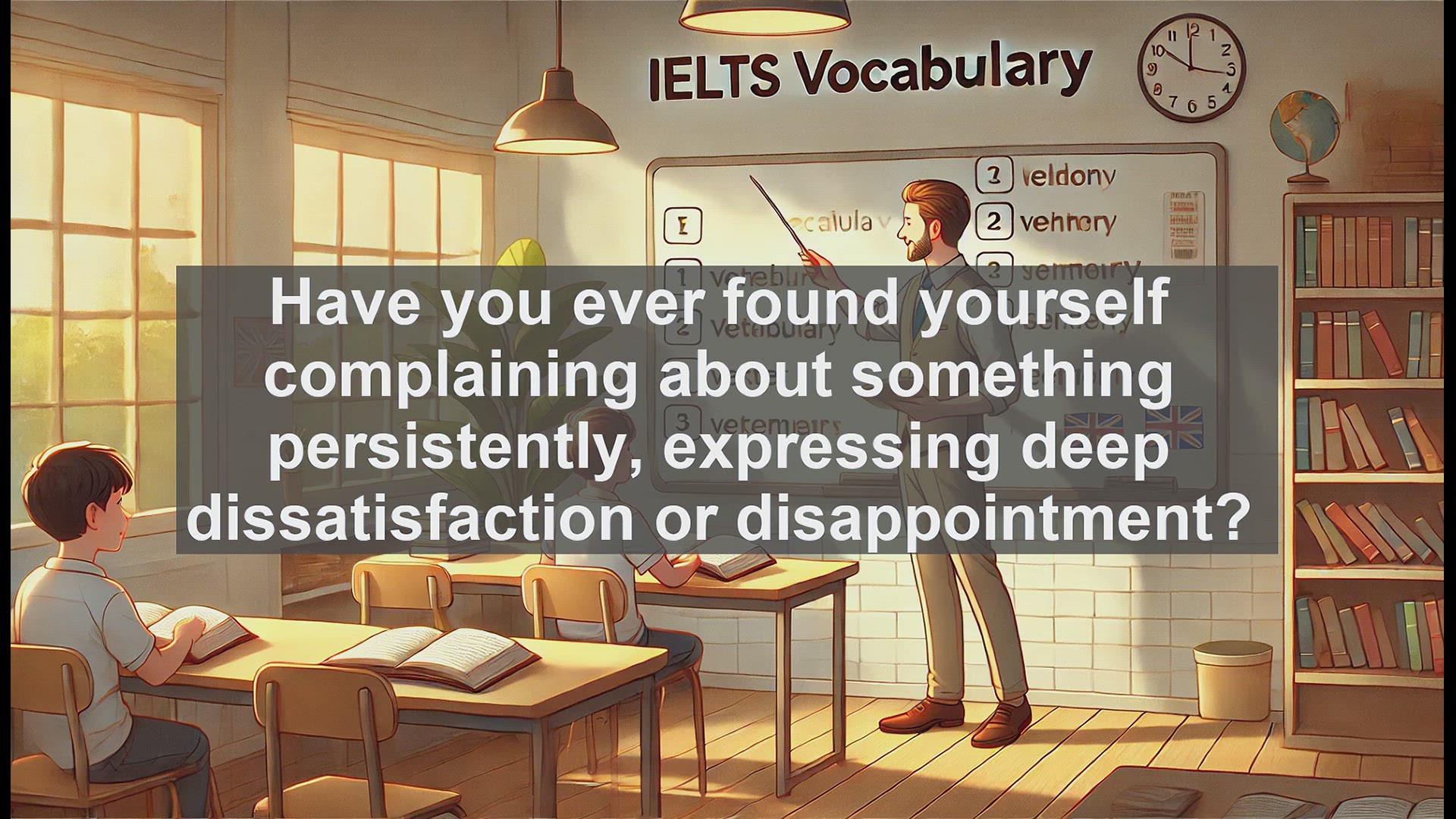 'Video thumbnail for 5000 Must Know IELTS 8.0 Vocabulary - Understanding 'Bemoan': Elevate Your IELTS Vocabulary'