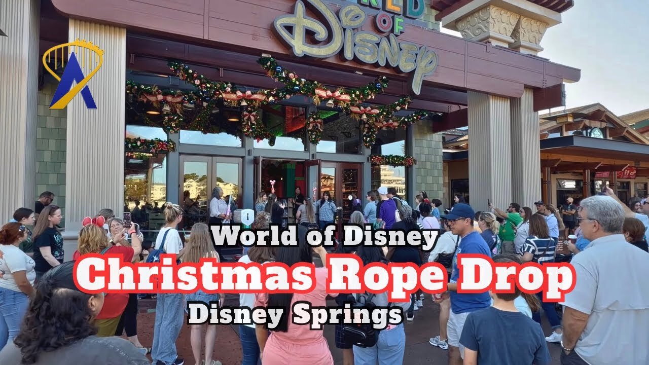Video thumbnail for World of Disney Christmas Rope Drop at Disney Springs