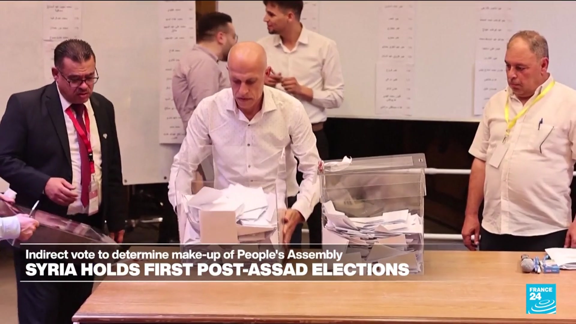 'Video thumbnail for Syrians vote in first parliamentary election since Assad's fall'