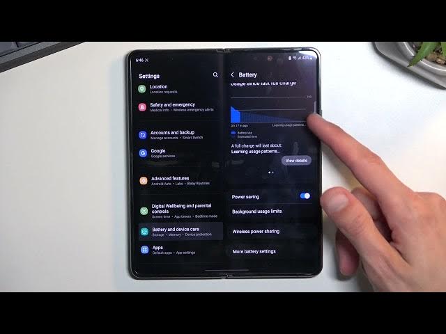 Video thumbnail for How To Enable Power Saving on SAMSUNG Galaxy Z Fold4 - Extend SAMSUNG Galaxy Z Fold4 Battery Life