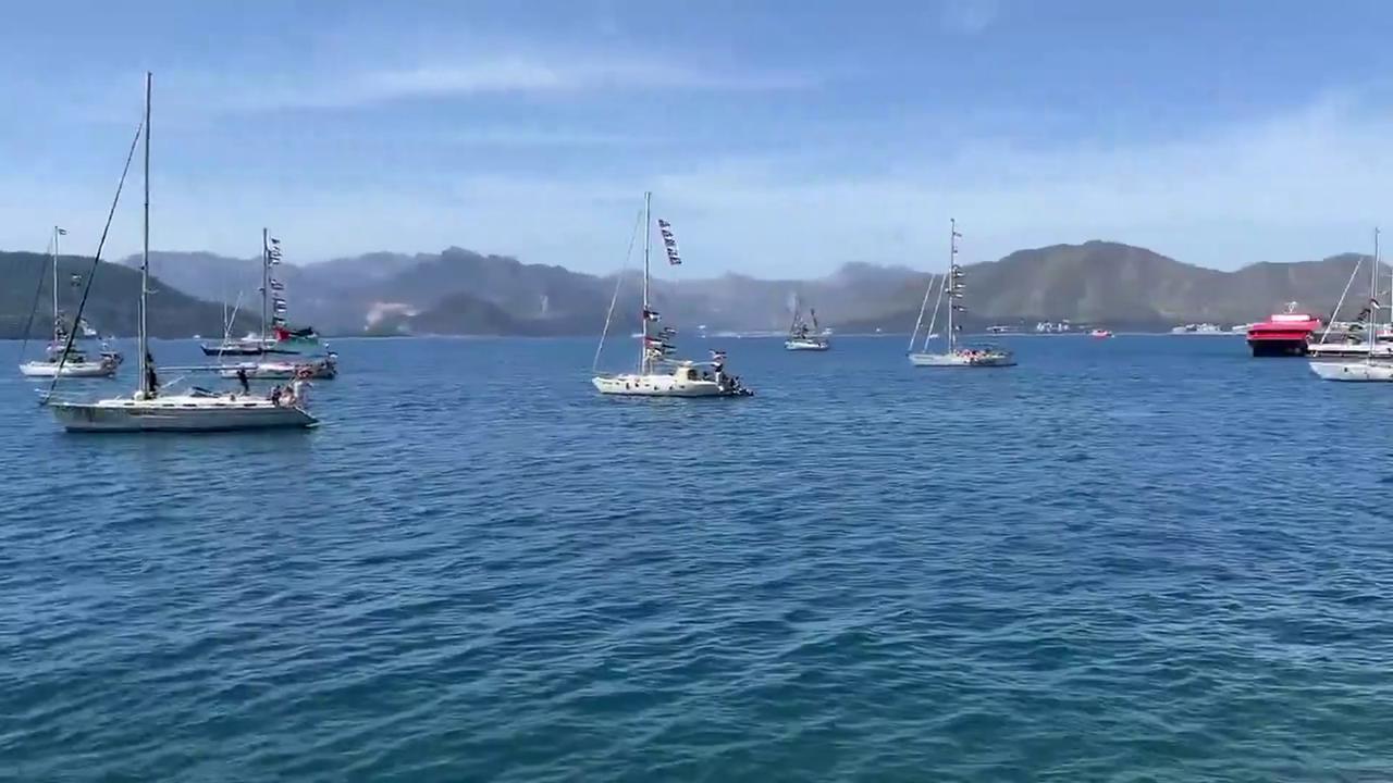 Video thumbnail for Turkey: Gaza-Bound Aid Flotilla Arrives in Marmaris After Israeli Interception.