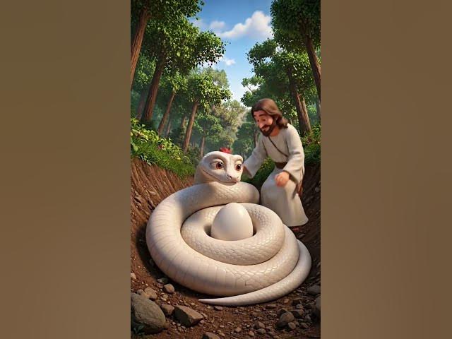 Video thumbnail for Jesus saved the snake 🐍 egg #jesus #amen #oraçãodanoite #oraçãododia #ytshorts #usashorts #christmas