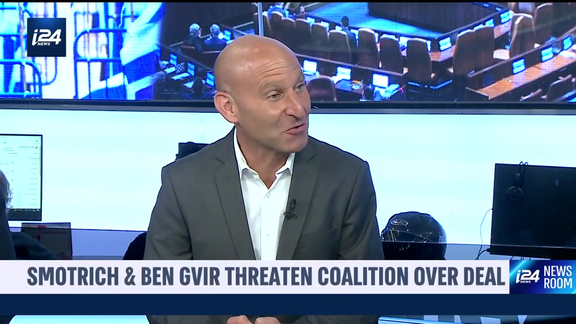 'Video thumbnail for Smotrich and Ben Gvir threaten coalition over deal'