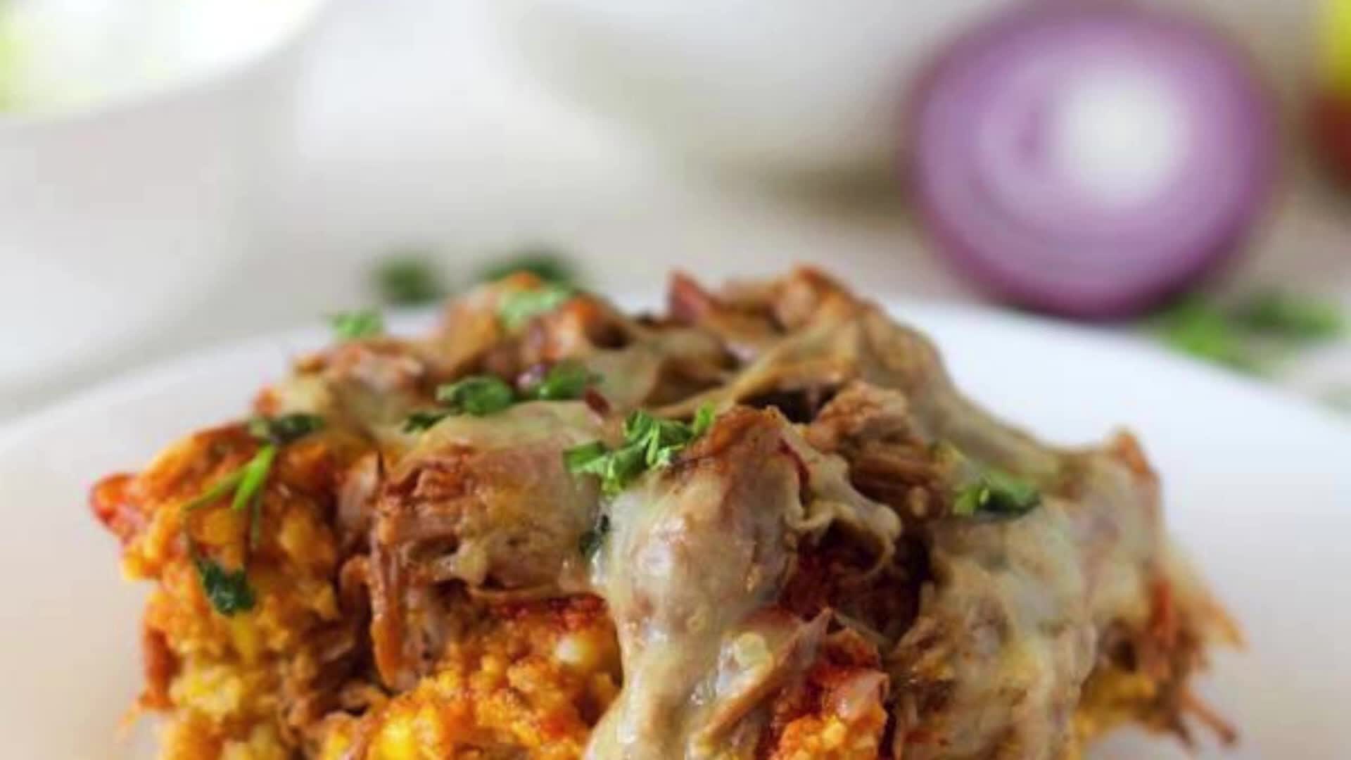 Video thumbnail for Carnitas Tamale Pie recipe