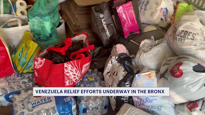 Video thumbnail for Bronx businesses and community members launch donation drive to support Venezuela after earthquake