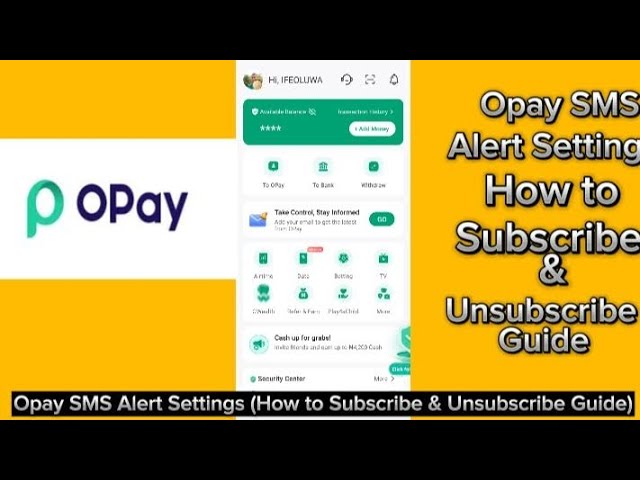 Video thumbnail for How To Set Up Opay SMS Alerts (2024)