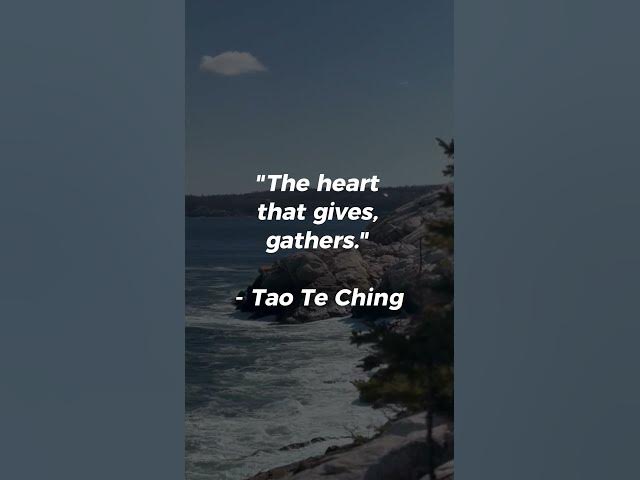 Video thumbnail for The heart that gives, gathers....#zenquotes #cosmicguidance #shorts