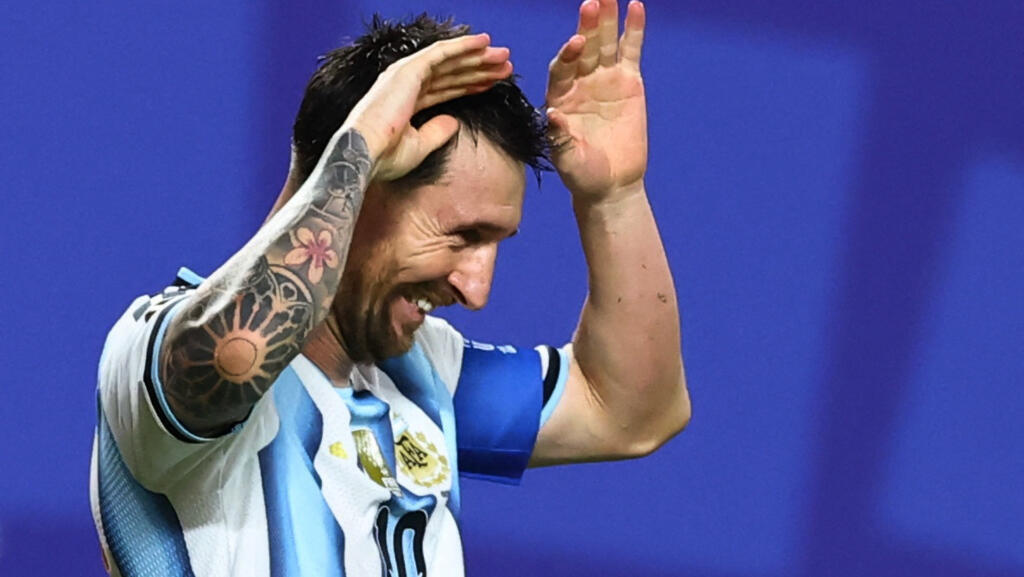 Video thumbnail for Messi becomes joint World Cup all-time scorer with hat trick against Algeria