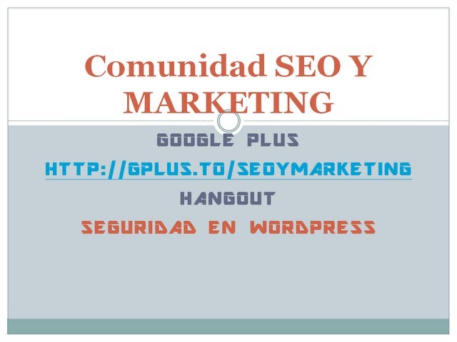 'Video thumbnail for La Seguridad en wordpress video podcast'