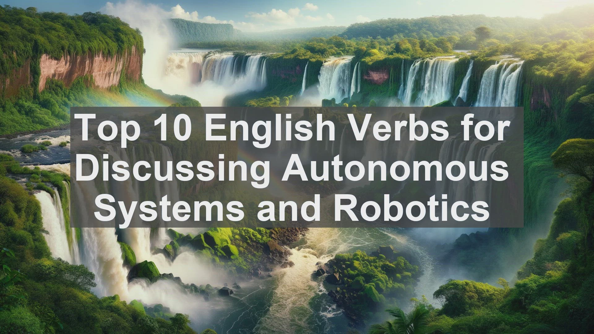 'Video thumbnail for Top 10 English Verbs for Discussing Autonomous Systems and Robotics'