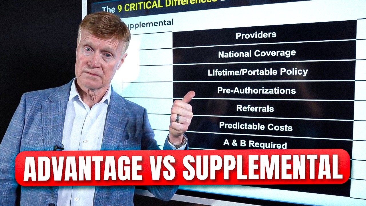 Video thumbnail for 9 Biggest Differences Between Medicare Supplement and Medicare Advantage