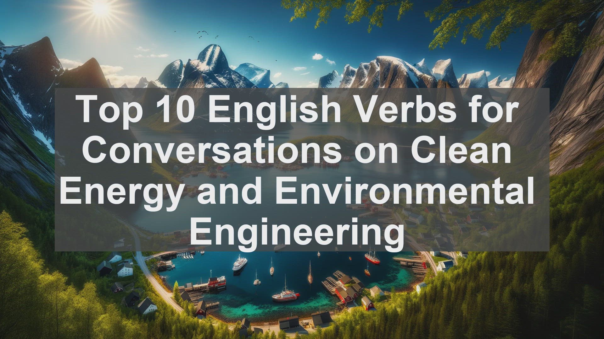 'Video thumbnail for Top 10 English Verbs for Conversations on Clean Energy and Environmental Engineering'