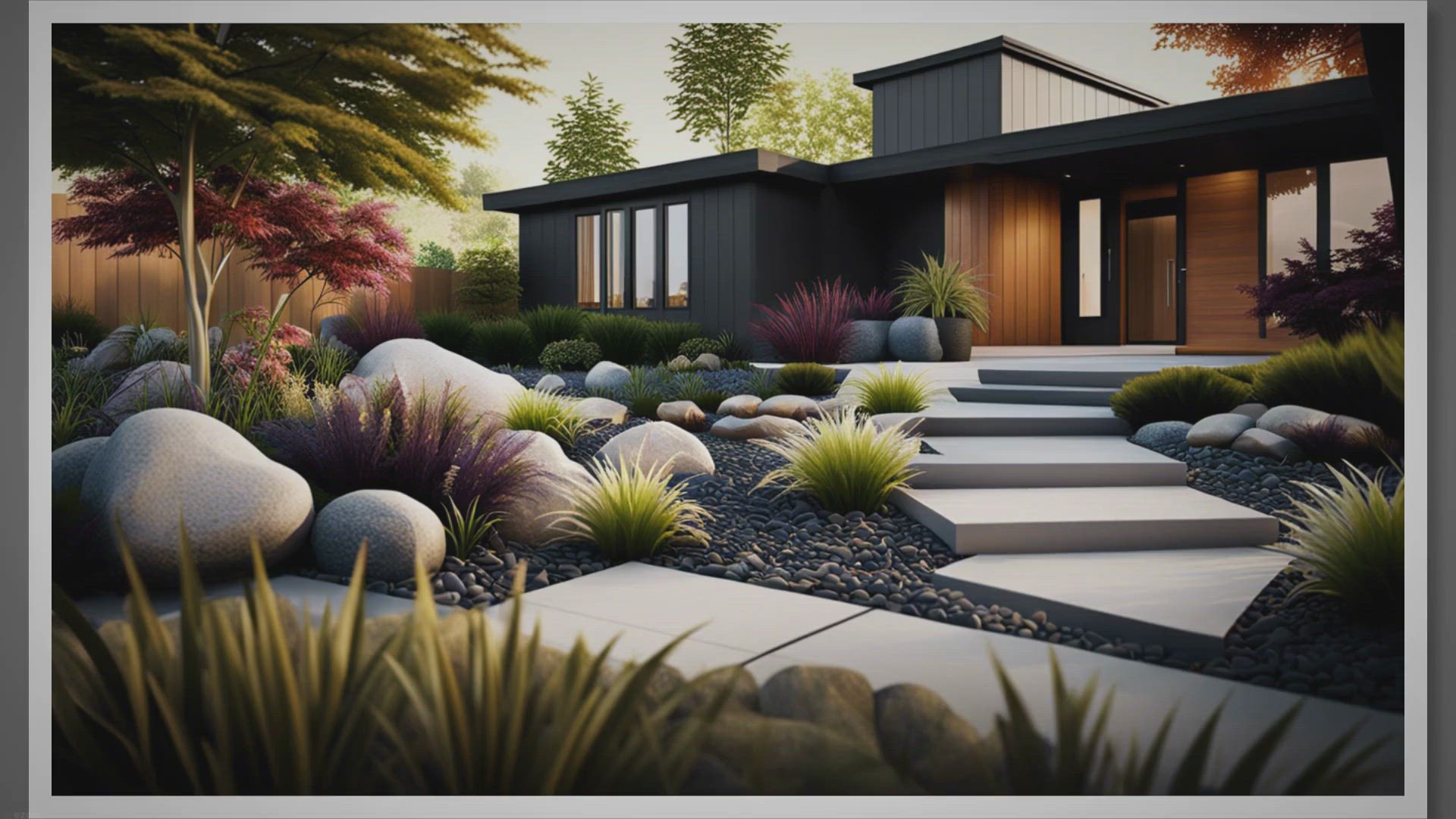 'Video thumbnail for Modern Landscaping Ideas for the Front Yard'