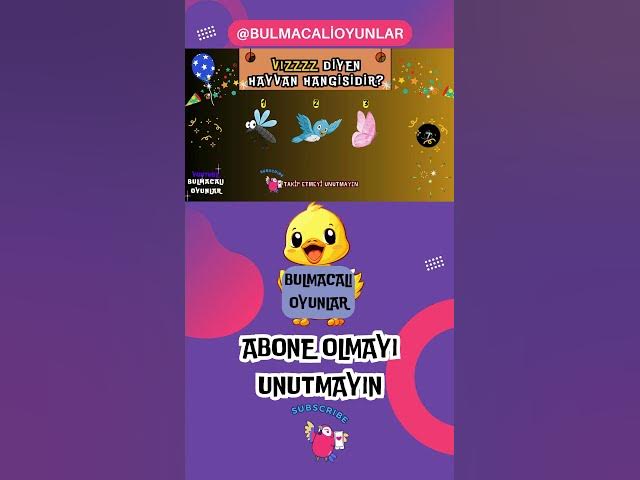 Video thumbnail for HAYVANLARI VE SESLERİNİ BUL PUANLARI TOPLA ŞAMPİYON OL #9 #bulmacaoyunları #oyunlar #hayvanlar