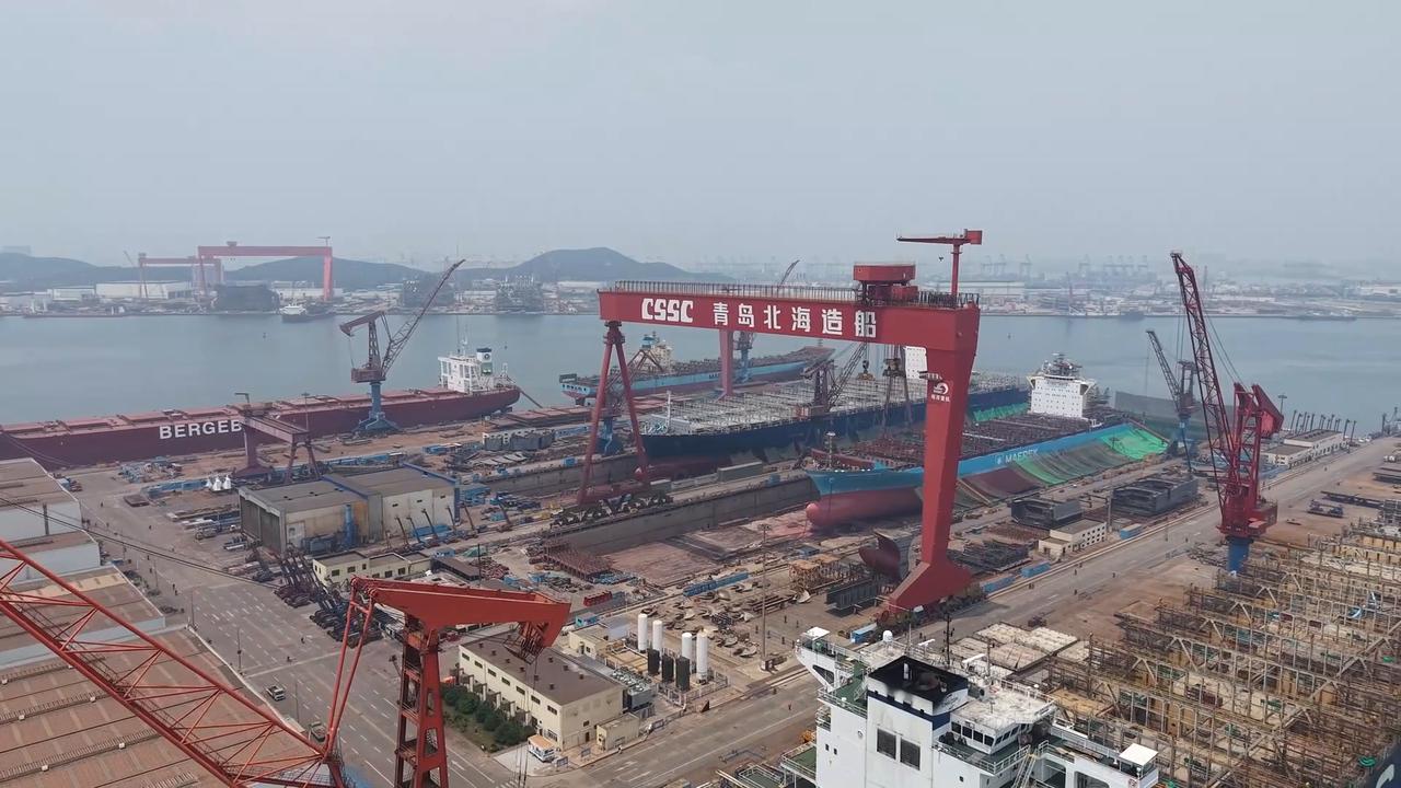 Video thumbnail for China: Qingdao Beihai Shipyard.