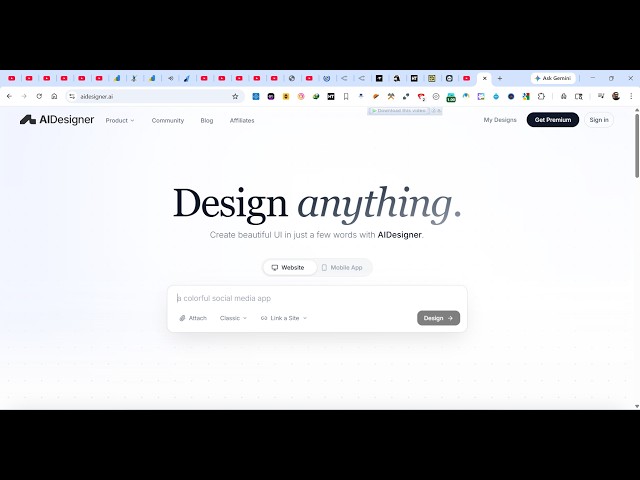 Video thumbnail for This AIDesigner.ai Code Builder is INSANE Build Full Stack Web & Mobile Apps From Prompt For FREE