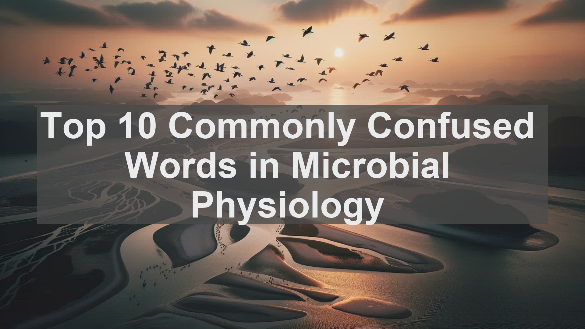 'Video thumbnail for Top 10 Commonly Confused Words in Microbial Physiology'