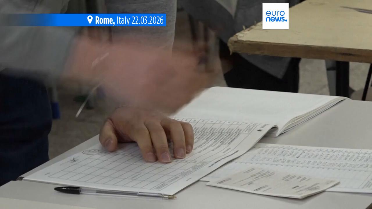 Video thumbnail for Highest referendum turnout in years as Italians vote on high-stakes judicial reform